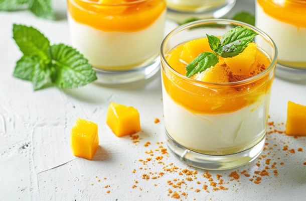 Panna cotta mango