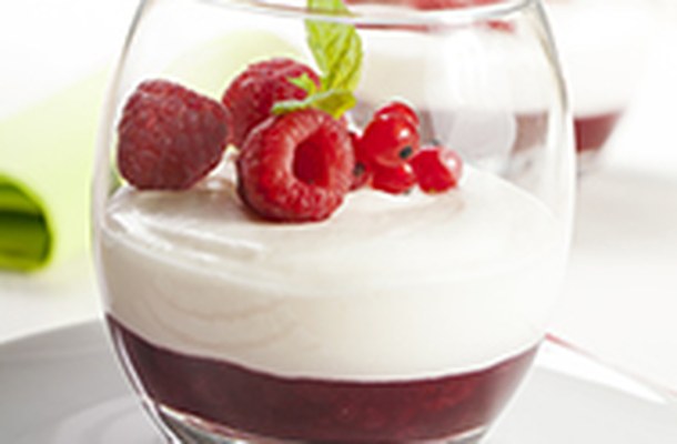 Panna cotta s ovocem