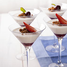 Panna cotta s jahodami