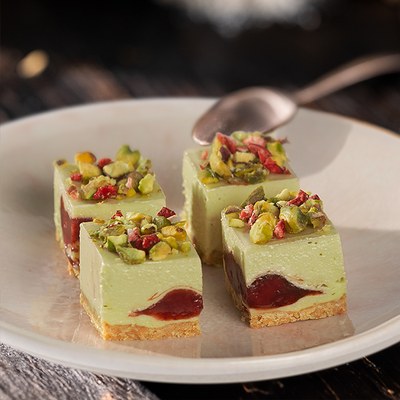 Pistáciový cheesecake